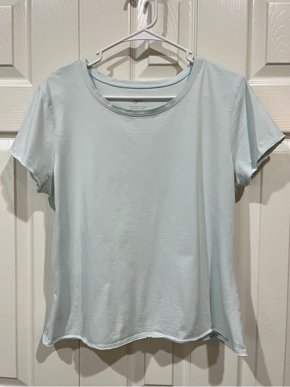 J Jill Light Blue Short Sleeve Tee T-Shirt Size L
